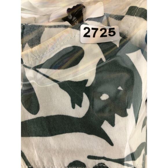 Peter Som Collective Dress Floral Print Sleeveless Tiered Midi Green Size 10 - Picture 13 of 13